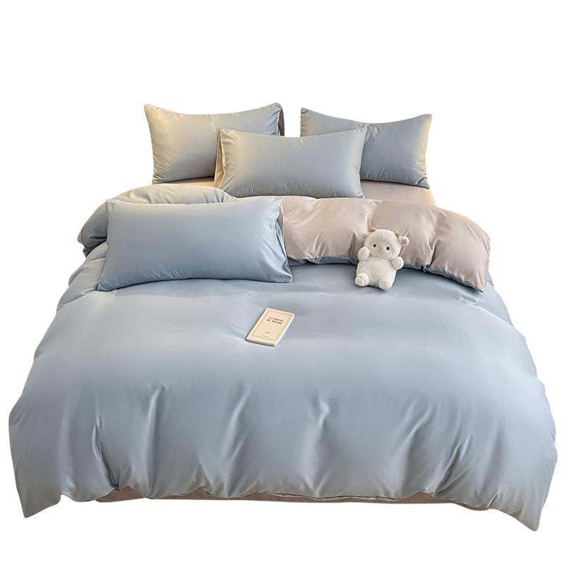 单水仿真四件套南通家纺纯GJM水洗色床被罩20洗25床上用品丝三件
