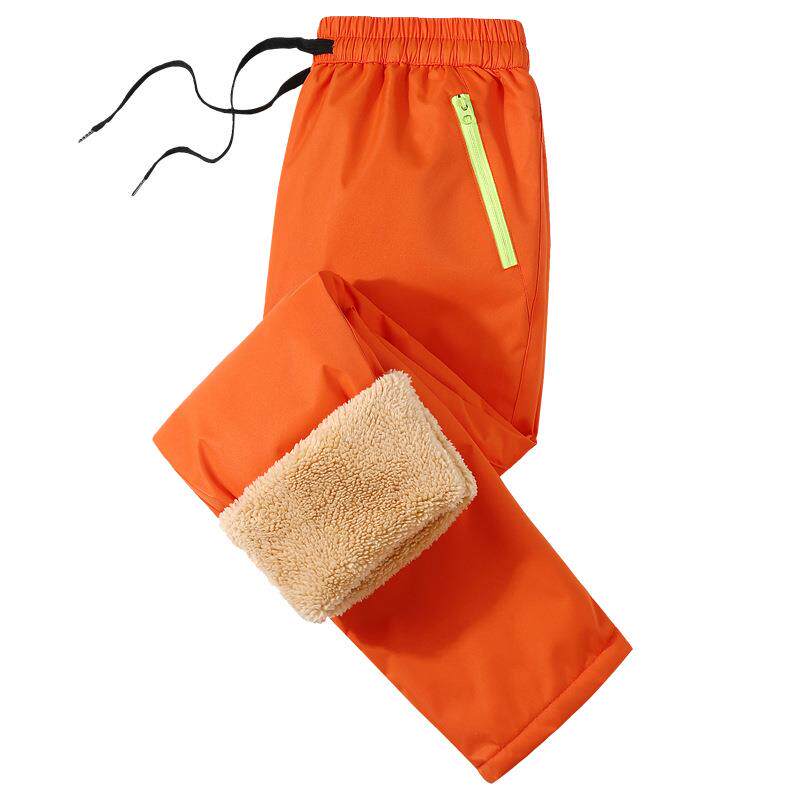 户外儿童冲锋裤羊羔绒男童女童秋冬加绒加厚防风防水保暖滑雪裤