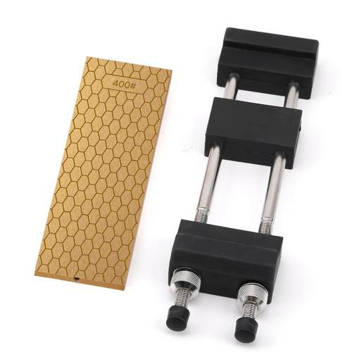 厂家金色镀钛4001000目双面金刚砂金刚石磨刀器磨刀石