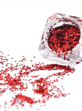 供应美甲压纹亮片亮六指边形压纹金葱粉CIT闪粉甲饰品片可以配色