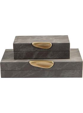 艺YJ-PH-21贝子盒意式简约轻首奢实木高档饰收盒子饰品酒店软纳装