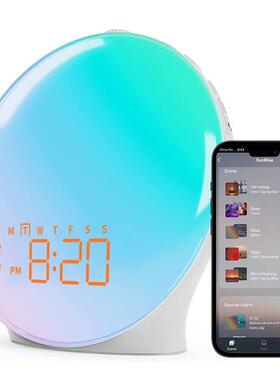 模拟日闹出日落起床叫醒灯收音白睡噪音伴自然唤醒灯QML-3312智能
