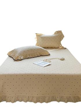 版缝i用ns风波波点点双面全LK202412棉花边床盖四季可绗夹棉韩炕