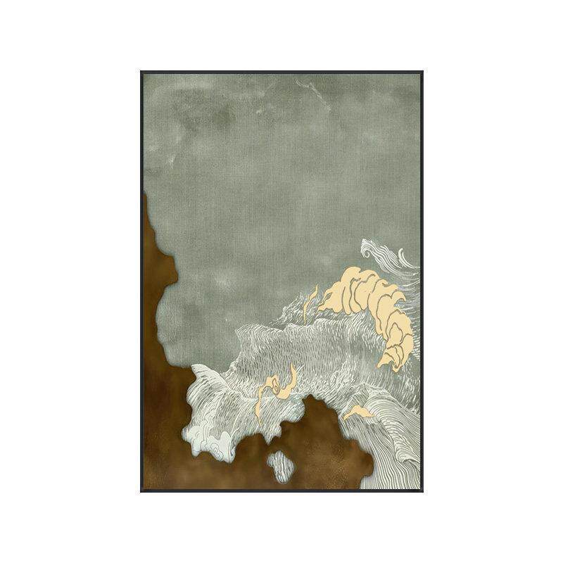 新中式客厅玄关抽象装饰画档肌理挂画酒店包厢大厅走廊软装壁画