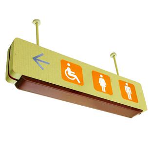 场悬挂式吊牌灯箱地下商车库铁站出入口地双面发吊光顶灯箱指引牌