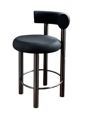 高H385现代极简意式不锈钢靠背脚凳XKir意sten式轻奢家用高级感吧