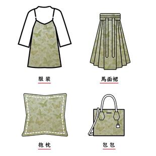 新中式金丝蝴蝶马甲色织提ZN4259-1连衣裙面料初春女装斜挎包布花