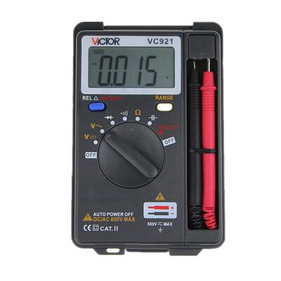 胜1利VC92卡片型自万用表动量/程用便携式数字万表三位半多用表