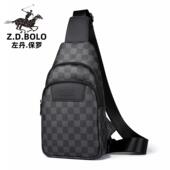 ZDBOLO 斜肩包 斜挎包胸前单肩休闲挎包时尚 左丹保罗新款 胸包男士