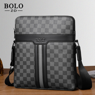 ZDBOLO/左丹保罗新款男士单肩斜挎包真皮商务休闲邮差包潮牌轻奢