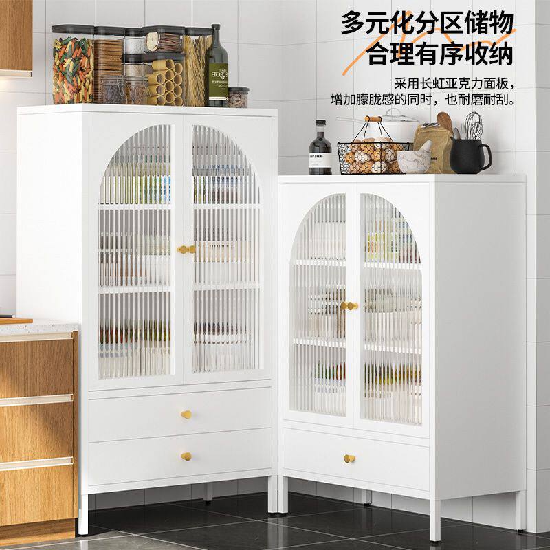 铁艺餐边柜厨房餐具置物收纳柜简约家用客厅靠墙储物柜酒水茶水柜