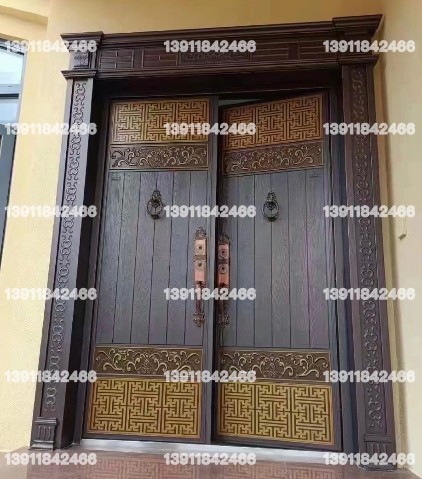 铜门仿铜门别墅防盗门入户门庭院铝艺大门学校大院花园 厂家直销