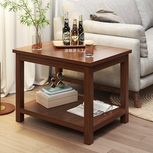 边几家用客厅小茶几桌子迷你老式小方桌沙发角几纯实木阳台正方形