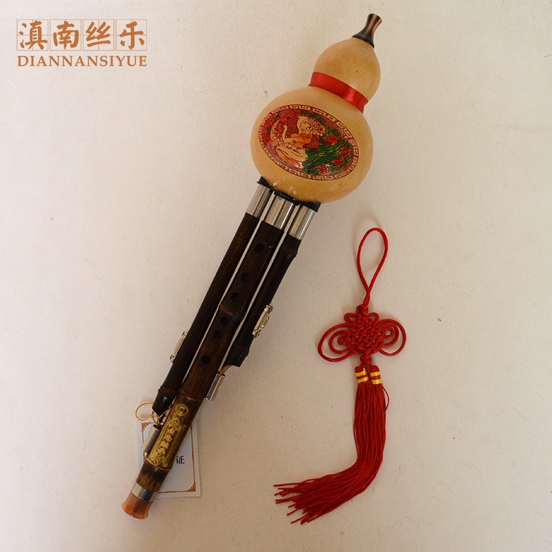 精品紫竹三音带胶套葫芦丝学习型葫芦丝乐器 琴行学校 厂家直销