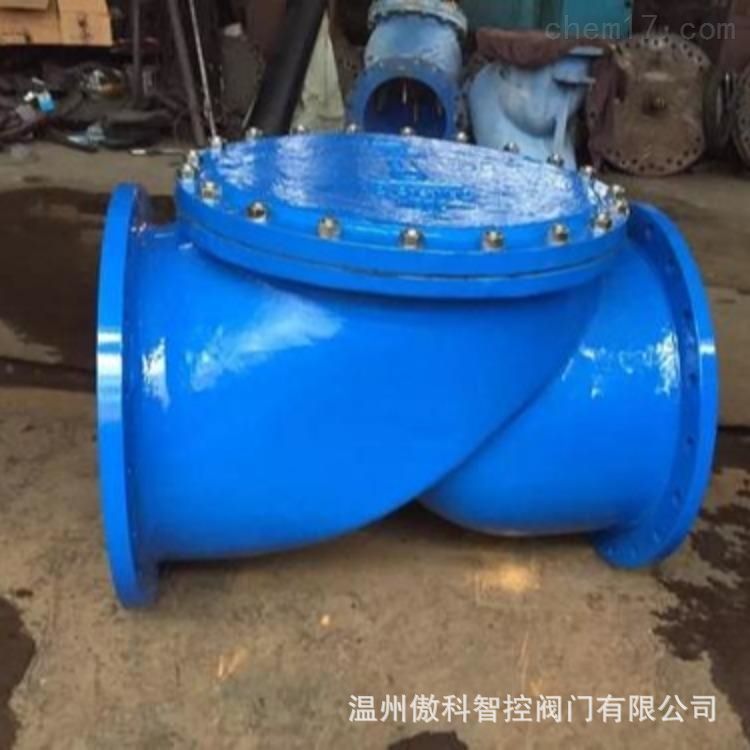 HQ41X法兰滑道球形止回阀 滚球型污水止逆阀 球墨铸铁球型止回阀