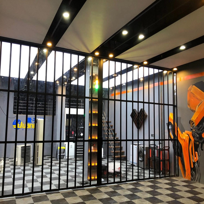 汽车行洗车店铝合金透明弧形隔断折叠门PVC水晶卷闸门卷帘门厂家