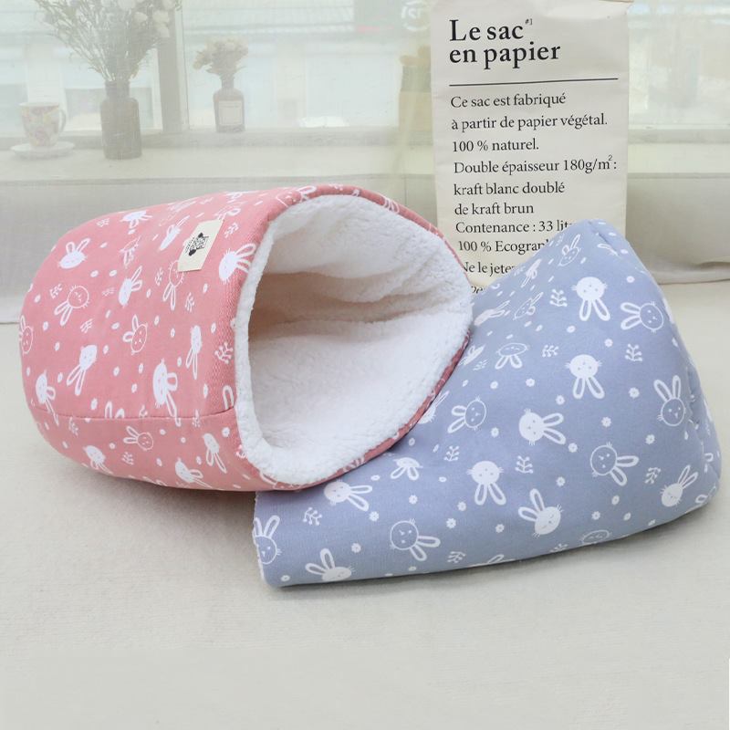 日风大桶猫窝狗窝秋冬加厚羊羔绒睡桶防风保暖被窝钻洞宠物窝批发