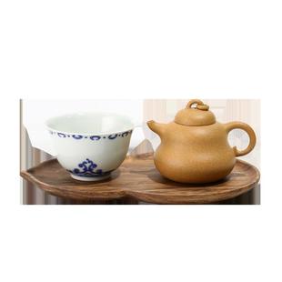 大益益工坊福禄如意茶具办公旅行适用葫芦壶青花杯一人饮套组