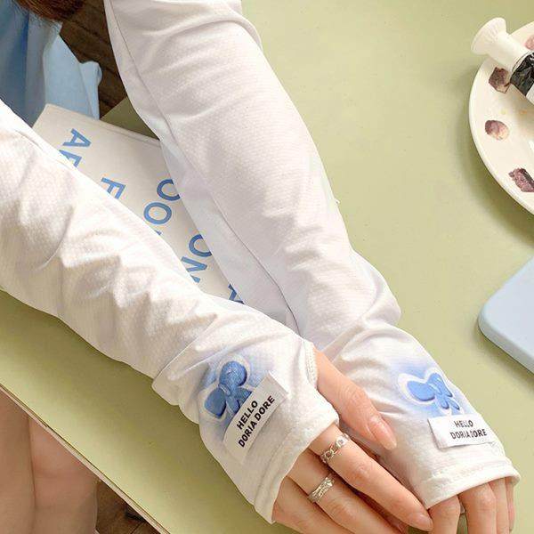 冰袖女款防晒袖套夏季户外遮阳防紫外线202新款可爱宽松护臂手袖