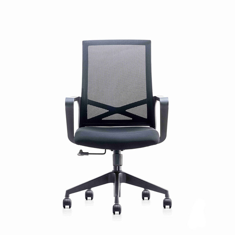 人体工程学椅子可升降网布办公椅简约办公室椅子黑色员工办公椅子