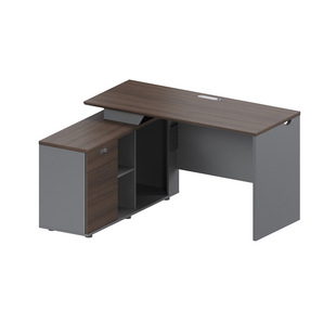 1.4米 简约大班桌转角主管经理桌侧柜办公桌职员电脑台边柜财务桌