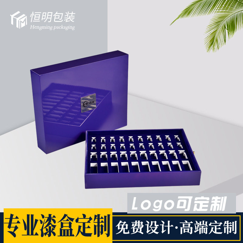 定制双开高光油漆木盒 金色黑色红色蓝色多款双开礼品木盒订做