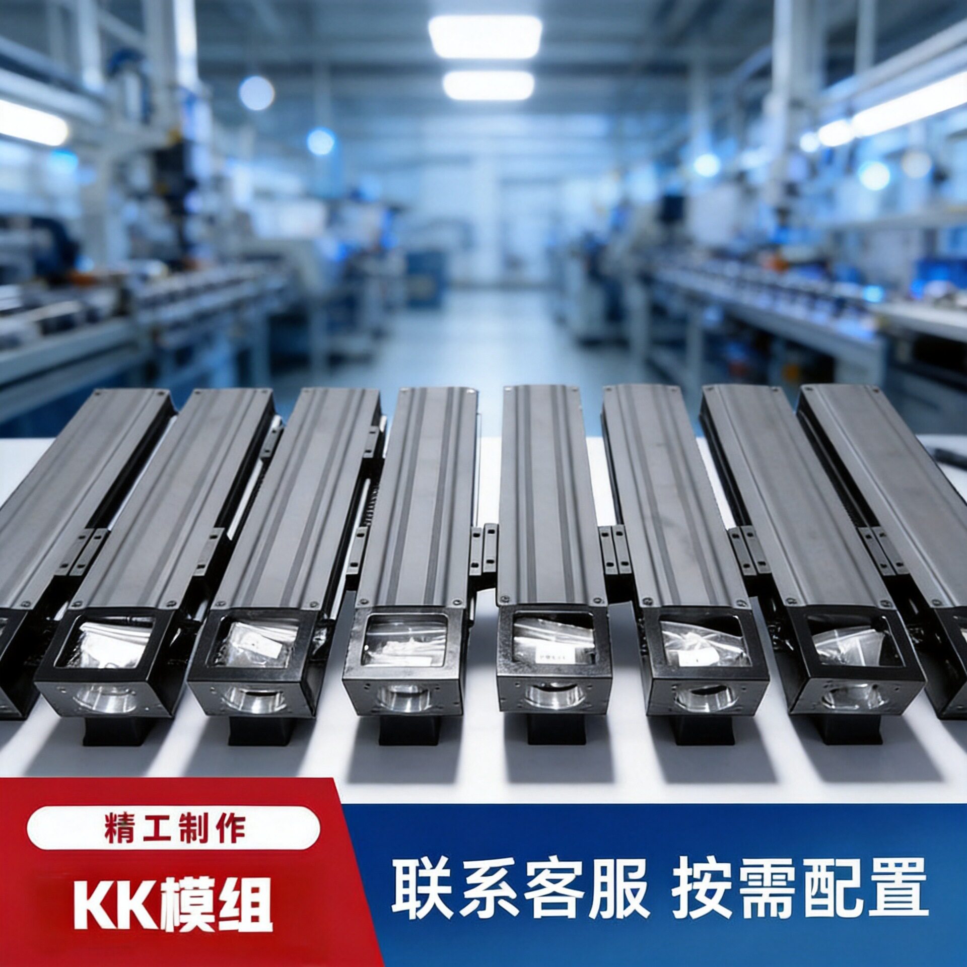 厂家KK8620铸铁直线导轨模组精密传动丝杠模组机加工订置直线滑台