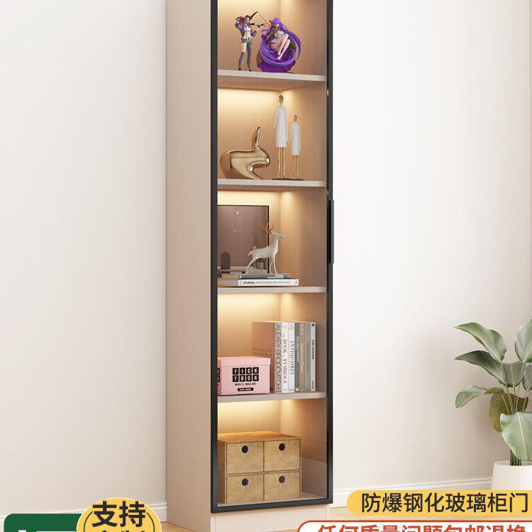 直销玻璃书柜可定电视柜边立柜酒柜靠墙家用客厅五层手办储物柜展