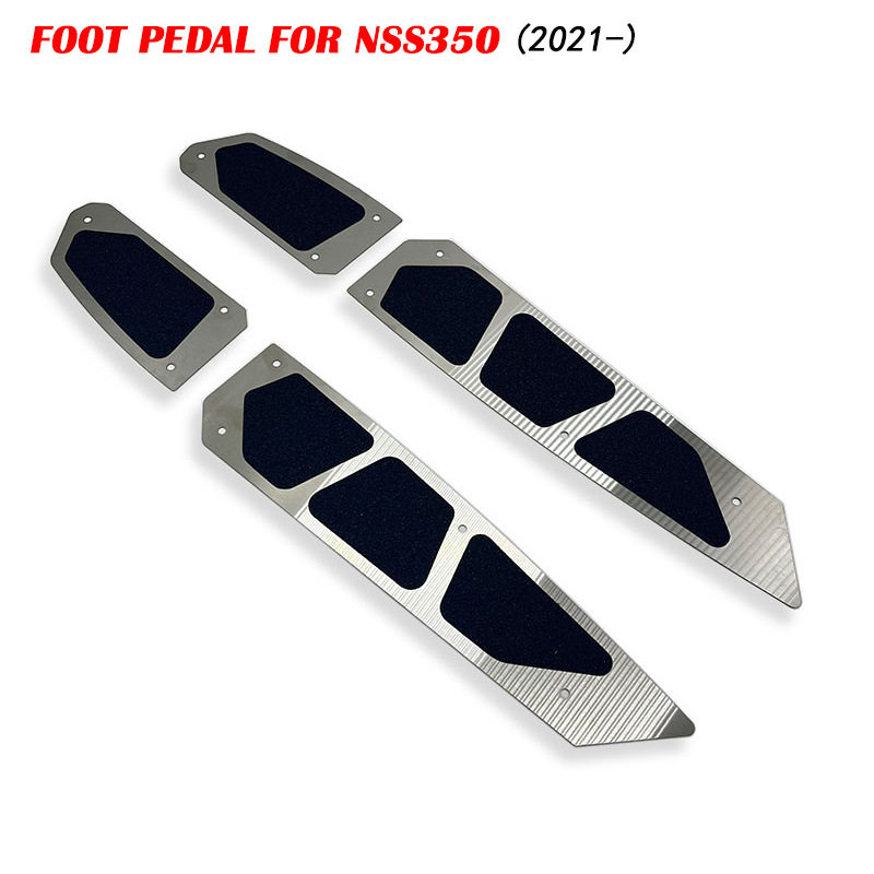 适用于佛沙350NSS350脚踏板不锈钢防滑脚垫改装配件踏板车摩托车