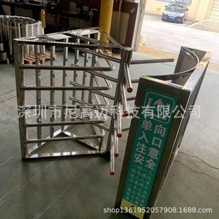 旋转门单向栅烤漆小区工地全高转闸旋转门行人通道闸人脸门禁系统