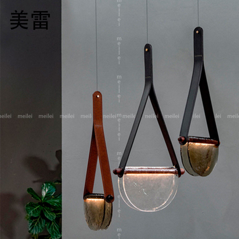 现代现简玻璃创意餐厅吧台灯北欧卧室床头咖啡馆样板房设计师吊灯