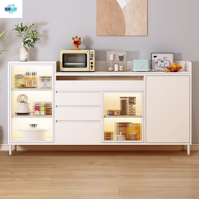 现代简约轻奢餐边厨房置物柜橱碗柜一体沙发靠背墙储物茶水柜客厅
