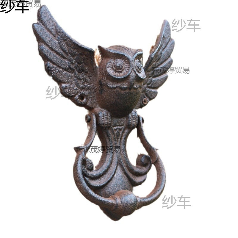 仿古铸铁门把手工业风庭院门