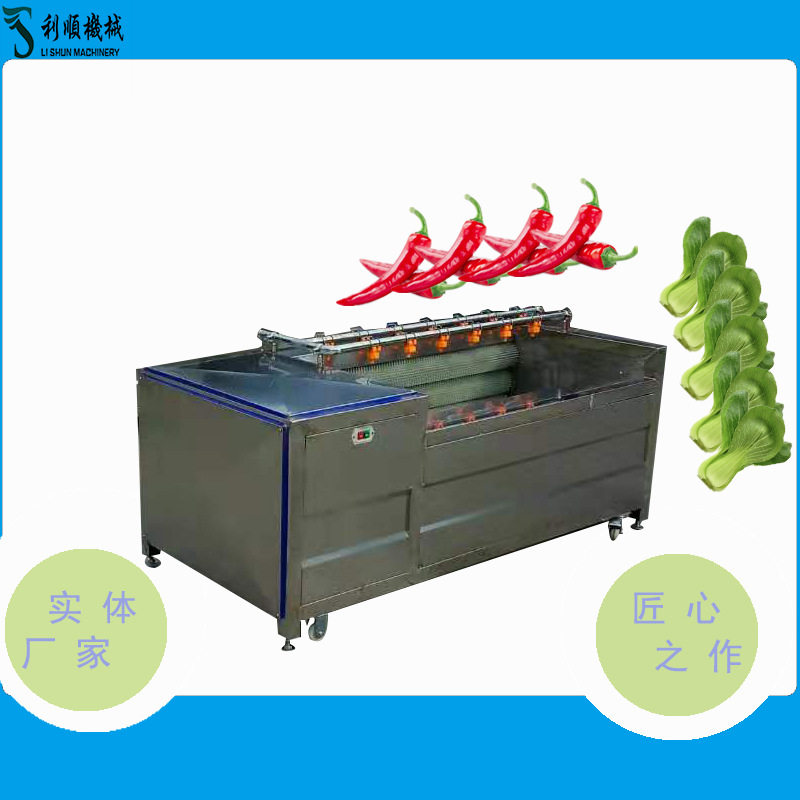 毛刷清洗鲜姜去皮机 食品厂生姜去泥清洗机 生姜毛辊清洗机