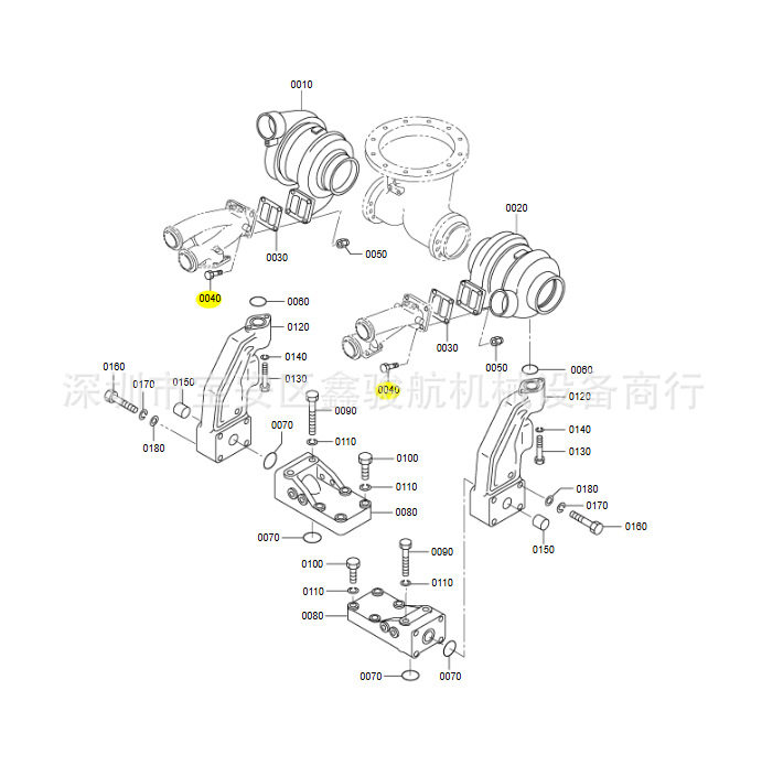 适用S6R/S12R/S16R发动机螺栓/螺母/垫圈32532-06485/32532-06490