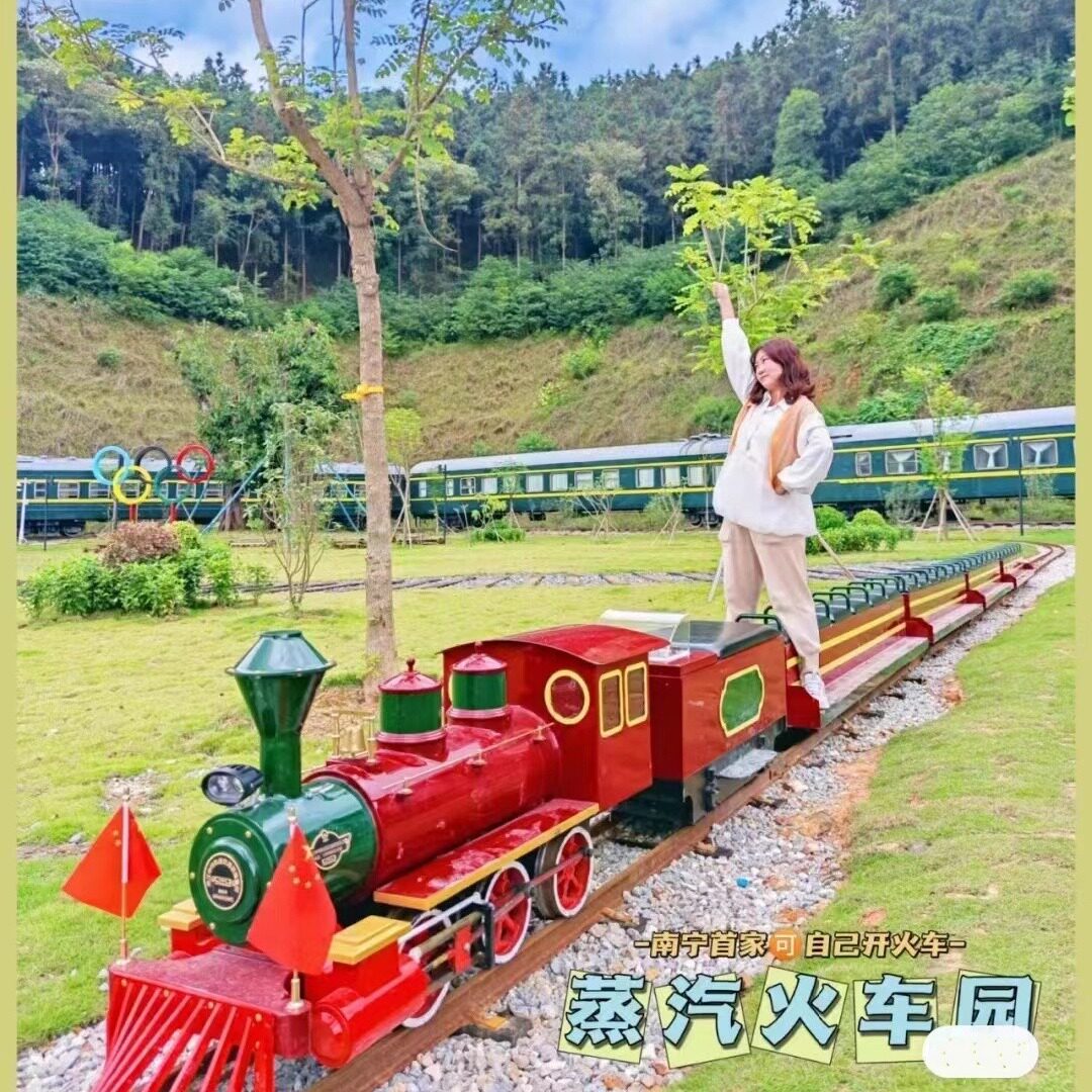 广州网红户外火车文旅造景主题轨道游乐设备景区大型无动力厂家