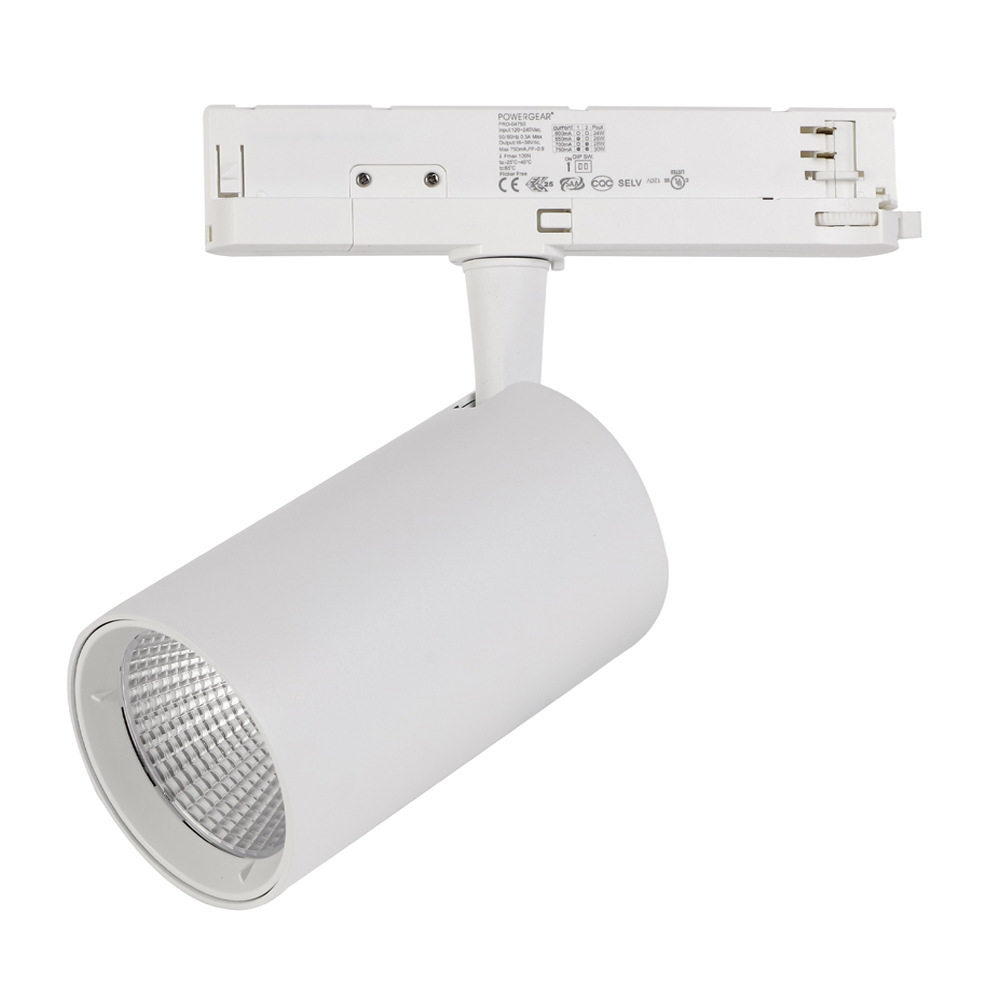 10W 15W 20W 25W 30W 35W COB LED导轨一体化轨道灯 白色黑色