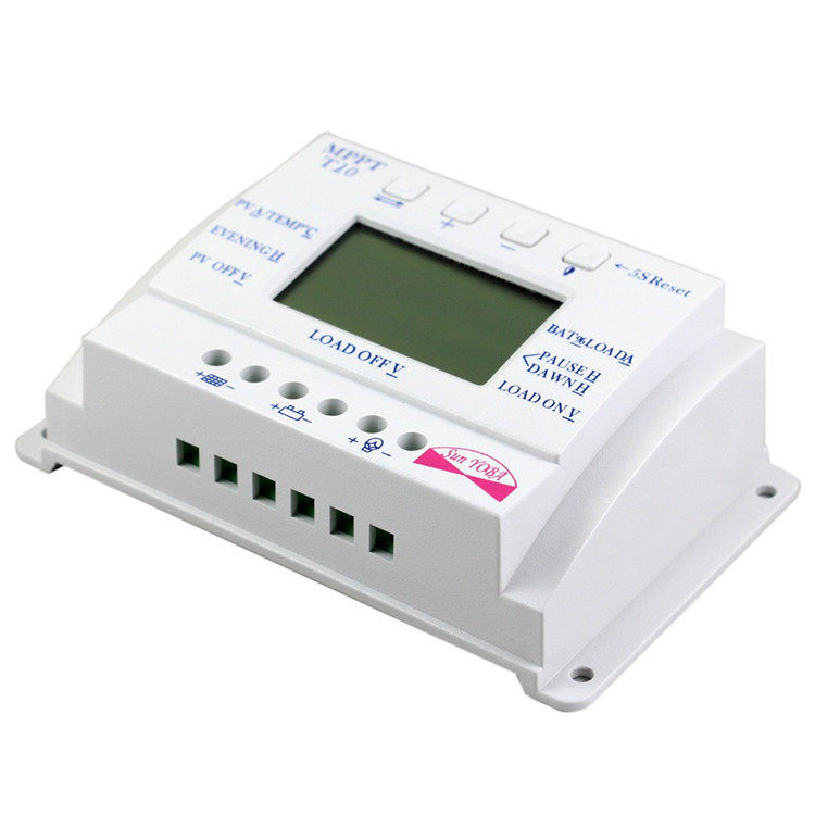 PWM光伏12V24V10A太阳能控制器T10液晶显示太阳能充电控制器
