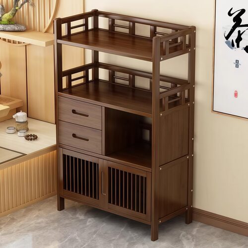 实木多层博古玄关茶具置物架
