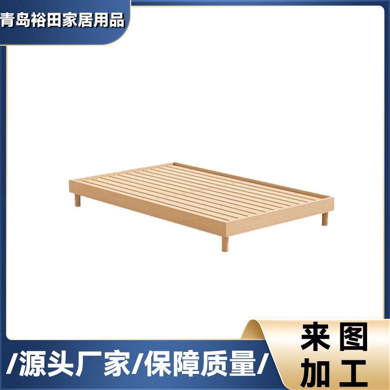 床床架儿童床榉木男女孩卧室橡胶木单人床小户型框架床实木全实木