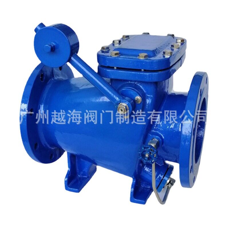 法兰消声重锤式防倒流防水锤止回阀 HWH44H缓闭重锤止回阀