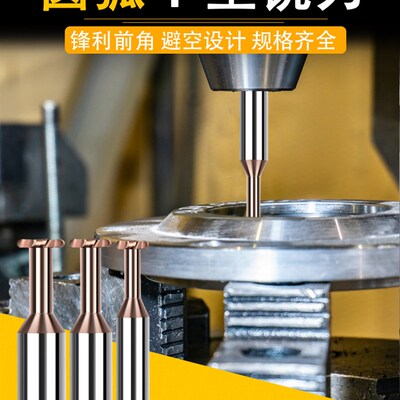 钢用R角圆弧T型槽铣刀数控整体x硬质合金钨钢不锈钢用t刀R0.5 1 2