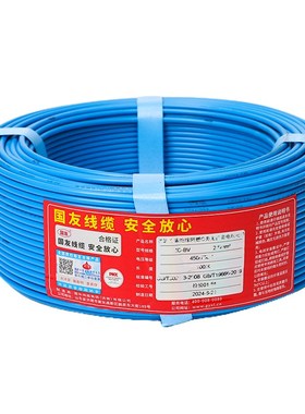 国标电线铜线BV2.5/1.5/6/10/16/4/35平方单芯硬线家装纯铜芯电缆