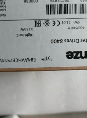 伦茨变频器E84AVHCE7514VX0 0.75KW原