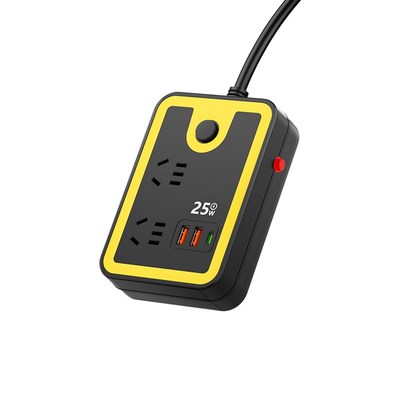 公款快充插座25W-USB插座防过载带长线插座一转多家用宿舍学生