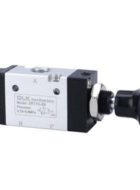 OLK欧雷凯手拉阀3R110-06-M5二位三通一进一出气动开关3L110-06