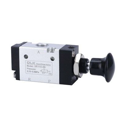 OLK欧雷凯手拉阀3R110-06-M5二位三通一进一出气动开关3L110-06