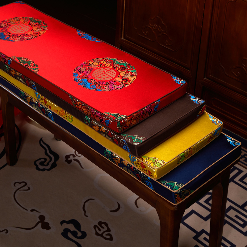 中式长条凳坐f垫加厚海绵长凳座垫可拆洗实木长板凳防滑椅子垫定