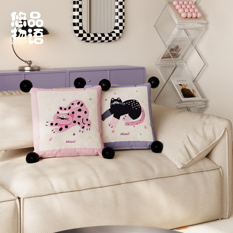 波点猫波普风抱枕被两用办公室午睡枕头毯子二合一车载汽车空调被,居家布艺,抱枕被,淘宝优惠券,粉丝福利购,淘宝优惠卷