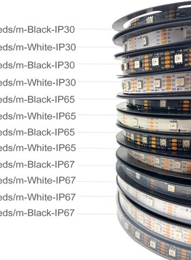 LED灯带APA102/SK9822双信号内置IC可编程5V全彩跑马幻彩灯条贴片